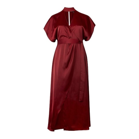 Dia & Co. 11 Honoré Highneck Wrap Dress in Size 20 - Picture 3 of 6